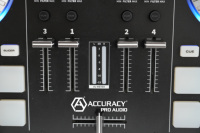 Accuracy Pro Audio MIDI-1311 Contrôleur DJ Professionnel à 4 Canaux / Console Audio Table de Mixage Lecteur DJ MIDI