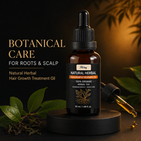 Sérum capillaire en gros OEM sous marque privée au gingembre, romarin et huile de ricin pour nourrir les racines des cheveux et soigner les cheveux clairsemés et le cuir chevelu sec