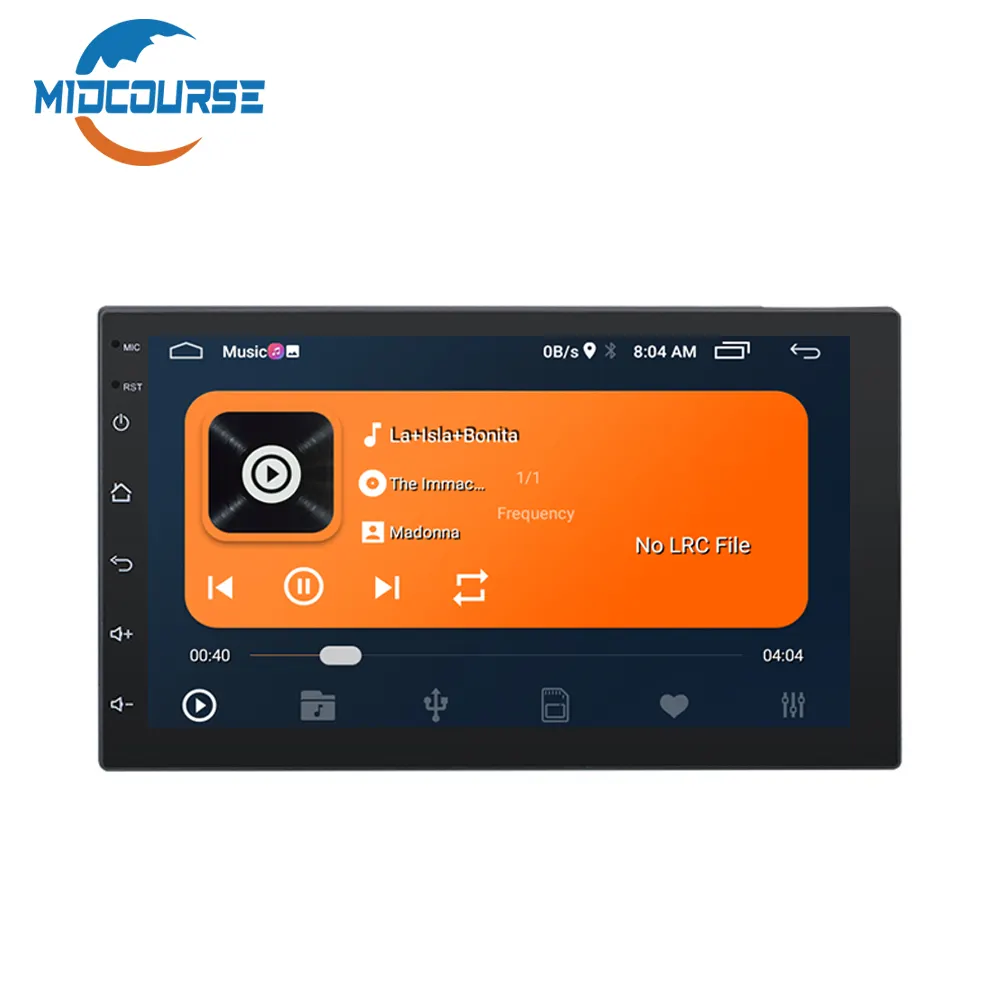 Radio con GPS para coche, reproductor de vídeo con Android 10, Universal, 7 pulgadas, MP5, 2 din, interfaz de formato, audio, BT, cámara, android