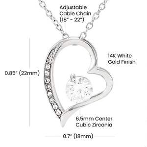Collier avec pendentif en forme de cœur en cuivre pour ma femme, avec carte personnalisée avec texte - Cadeau romantique classique de la part de mon mari - Product Image 6
