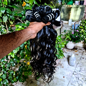 Raw Virgin Remy Indian Hair Weave <b>Machine</b> Double Weft Hair Packs 100g All Colors Suitable in All Colour Perm Ready - Product Image 1