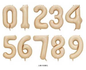 <span class=keywords><strong>2023</strong></span> nouveau 40 "Jumbo noir Rose or argent bleu rose et Caramel couleur ballon numéro Globos pour enfants fête prêt à expédier produit - Product Image 3