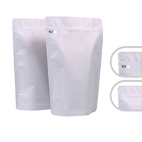 Sacs refermables à fermeture éclair en feuille de finition mate de 250g pochettes debout sachets de café et de thé thermoscellés de qualité alimentaire