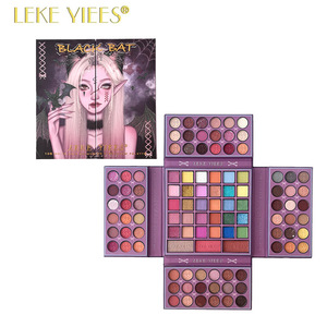 Set de <span class=keywords><strong>Maquillaje</strong></span> DIY, Rubor, Iluminador, Mate, Ecológico, Orgánico, Mineral, Paleta de Sombras de Ojos de 56 Colores, Calidad <span class=keywords><strong>Profesional</strong></span> - Product Image 1