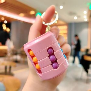 Nuovo portachiavi per bambini giocattolo educativo con portachiavi a forma di cubo piccolo regalo