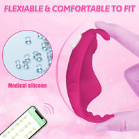 Kabelloses Vibrations-Ei für Frauen mit App-Fernbedienung, tragbarer Vibrator, Schmetterlings-Slip mit vibrierender Unterwäsche, Sexspielzeug