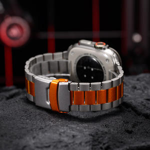 <span class=keywords><strong>Bracelet</strong></span> d'affaires de <span class=keywords><strong>luxe</strong></span> en métal nouveau <span class=keywords><strong>Bracelet</strong></span> à maillons en titane pour hommes respirant pour <span class=keywords><strong>Apple</strong></span> <span class=keywords><strong>Watch</strong></span> 10 Ultra 49mm 46mm 44mm 42mm - Product Image 3