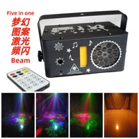 Nouvelle barre de lumière DMX/KTV 5-en-1 laser et LED à activation vocale, avec tension universelle, pour scène et événements transfrontaliers, effet flash rave