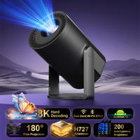 Mini projecteur personnalisable Junuo TURN1 LED WiFi6 4K Android14 200 ANSI Lumens, courte portée, format de poche, home cinéma