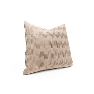 Top Buy Custom Home Textile Camel Pinch Pleat Striped Decor Pillow Cushion for Sofa Backrest Bed Chair Couch Decorative Throw