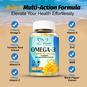 Gommose <span class=keywords><strong>Omega</strong></span> 3 OEM ODM con Vitamina A e Acidi Grassi <span class=keywords><strong>Omega</strong></span> 3 Totali, Estratto di Pepe Nero, Ottimo Antiossidante, Gommose al Zinco - Product Image 6