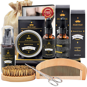 Set de Cuidado de Barba Hidratante para Hombre, Champú para Barba, Cera, Peine, Cepillo, Suero para el Crecimiento de la Barba, Kit de Crecimiento de Barba - Product Image 2