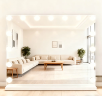LED 스마트 화장용 전구 살롱 헤어 메이크업 맞춤형 화장대 거울 유리 및 금속 벽 장식