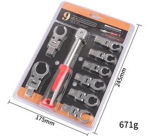 Durable Chrome Adjustable Torque Multiplier Wrench Metric Oil Pipe with Replaceable Head <b>Set</b> of <b>Ratchet</b> <b>Spanner</b> - Product Image 5