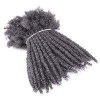 Estensioni per Dreadlocks Jiffy Hair Afro Kinky in Capelli Umani Naturali, Dreadlocks Testurizzati con Punte Irregolari