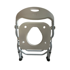 Chaise de douche antidérapante pour personnes âgées, siège de toilette pliable avec accoudoirs, en alliage d'aluminium, capacité de 150 kg - Product Image 3