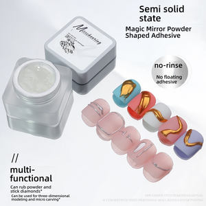 <span class=keywords><strong>Gel</strong></span> <span class=keywords><strong>de</strong></span> <span class=keywords><strong>manucure</strong></span> UV semi-solide effet miroir magique 8 ml, nouveau, 3D transparent, photothérapie, colle pour nail art, lampe LED, modèle multifonctionnel - Product Image 1