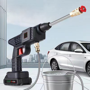 Nettoyeur haute pression <span class=keywords><strong>portable</strong></span> ANSITOOL 21V alimenté par batterie, portée de pulvérisation de 10 m, pistolet en plastique, ensemble de pistolet de lavage, mousse - Product Image 2