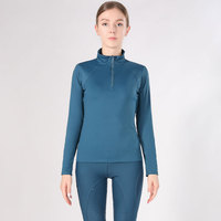 Chemises de sport équestres de compression pour le dropshipping – Sous-vêtements confortables pour l'équitation, chemises de concours équestres à manches longues pour femmes