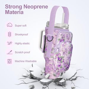 Bolsa Portabotellas con Bolsillo para Teléfono para Vasos Stanley de 40/30 oz, Bolsa Cruzada de Neopreno con Correa para el Hombro - Product Image 5