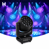 Luz de escenario LED móvil 19x15W RGBW 4 en 1 con zoom, efecto Bee Eyes, Pan/Tilt 540/270, control de píxeles DMX512/RDM