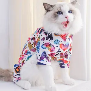 Vêtements pour chiots pyjama mince d'été à quatre pattes respirant Teddy Schnauzer petit animal de compagnie chien chat vêtements