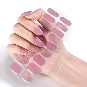 Factory Supply Long Lasting Semi-cured Gel Nail Sticker With The LED Lam