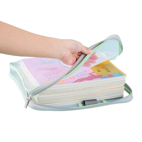 Sac fourre-tout à bandoulière avec fermeture éclair en maille doublure en toile Style vintage personnalisé en gros Transparent Document bureau organisateur de fichiers