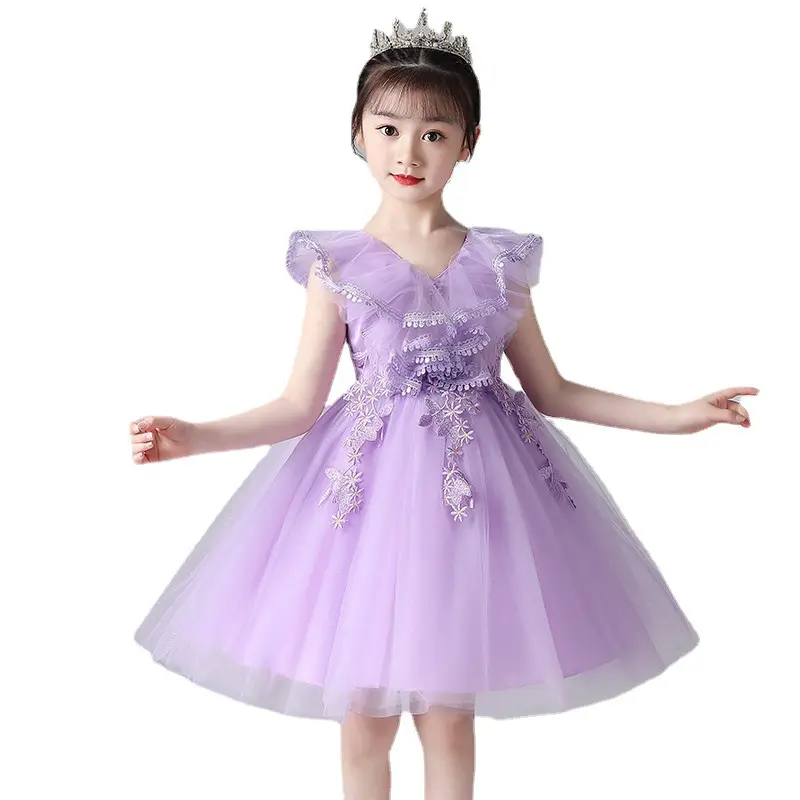 simple frock design girl clothes 8-12 year baby girls' ball gown princess party dress