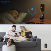 Prise USB ELEGRP avec ports USB de type A et de type C, prise murale NEMA 5-20R, chargeur USB certifié UL