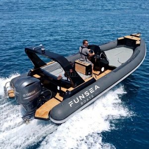 25 <span class=keywords><strong>pieds</strong></span> 7.6 mètres de modèle de bateau à côtes de luxe RIB760 tube gonflable en PVC Hypalon de haute qualité avec coque rigide en fibre de verre à bon prix - Product Image 5