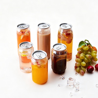 Couvercle à clipser anti-fuite en PET transparent de qualité alimentaire pour canettes de soda, café, jus et thé