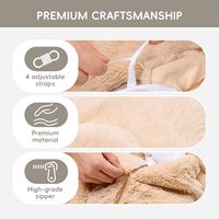 Couverture de genoux lestée pour besoins sensoriels, animaux en peluche doux et moelleux, avec housse amovible et lavable