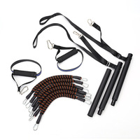 Kit de barre de Pilates Skyhope avec bandes de résistance, barre d'exercice de Pilates en 3 sections pour femmes et hommes