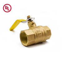 Válvula de bola de gas GLP de latón de paso completo DN 50 CW617 UL 600 WOG con quemador homologado, precio competitivo