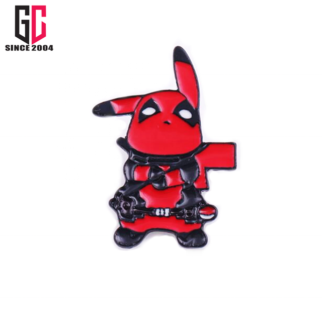 Factory Custom Logo pokemon Metal Soft and Hard Enamel Metal Cartoon Pikachu Label Pin Souvenir Badge
