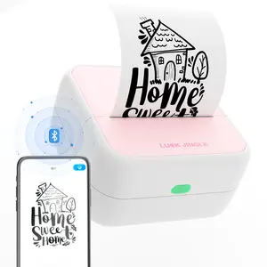 Luck Jingle Printer Mini portabel, Printer Mini termal Label Resi Bluetooth Mini nirkabel murah 58mm untuk ponsel pintar