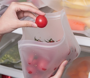 Hot Sale Classic <b>Silicone</b> Food Storage Bag Set for Kitchen Use with Slider - Product Image 4