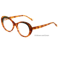 WXA21049 2026 Lunettes optiques ovales œil-de-chat à monture complète, motif uni, tendance, en stock, pour femmes adultes, durables et légères