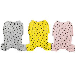 Offre Spéciale <span class=keywords><strong>Bouledogue</strong></span> Français Velours Pyjamas Chaud Doux Lettre Imprimé Chiot Chien Vêtements Pet Vêtements Salopette Coton Chien Pyjamas - Product Image 5