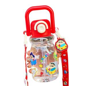 Botella de agua con pajita para niños Crayon Shinchan, 500 ml, sin BPA, con correa de transporte, regalo de regreso a la escuela para niños - Product Image 5