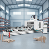 Machine à tenonner et mortaiser automatique haute productivité JUNRAN JR-5013-A, machine à bois CNC pour le traitement composé