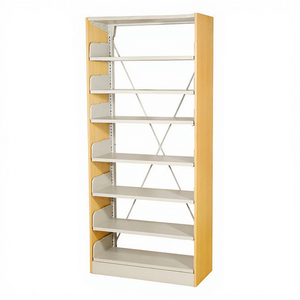 Heavy Duty Single Side Iron Storage Modern <b>Bookcase</b> 6-Shelf Metal Adjustable Height Freestanding Home Office Furniture - Product Image 2
