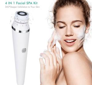 แปรงทำความสะอาดผิวหน้าแบบหมุนได้ 360 องศา ชาร์จผ่าน USB กันน้ำ พร้อมระบบสั่นทำความสะอาดรูขุมขนอย่างล้ำลึก - Product Image 5