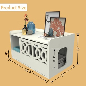 Hidden Cat <strong>Litter</strong> <strong>Box</strong> Cabinet Wooden Cat Washroom <strong>Furniture</strong> - Product Image 5