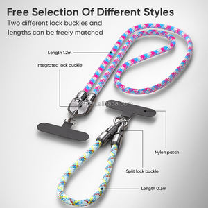 Cable de cordón de 240W para teléfono portátil, cable de datos de carga rápida 2 en 1, PD240w, correa de cuello largo de 0,3 m, muñeca corta de 1,2 m, 5A - Product Image 3