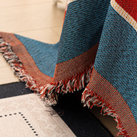 Hochwertiges Chenille Modernes Karomuster Verschleißfest Kratzfest Langlebig Rutschfest Elastisch Dehnbares Sofa
