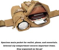 Sac banane tactique personnalisé avec porte-bouteille, en polyester imperméable, ceinture utilitaire pour la randonnée et le camping en extérieur
