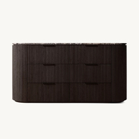 Commode moderne en chêne massif à 6 tiroirs pour chambre à coucher, meuble de rangement avec taille personnalisable – Prix usine