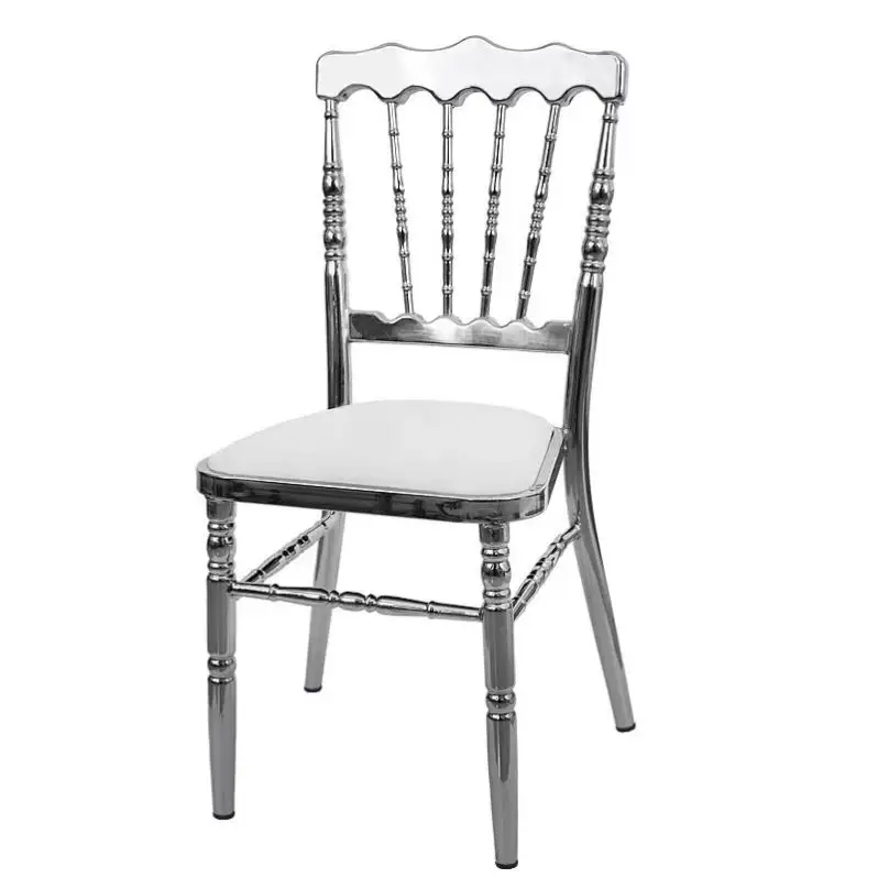 Tiffany Stacked Gold Metal Wedding Chairs Wholesale Napoleon Event Chairs for Weddings Apartments Wine Cellars Stackable Elegant